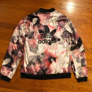 Adidas silk bomber jacket